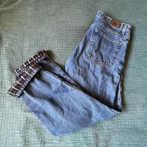 L.L Bean flannel liked jeans